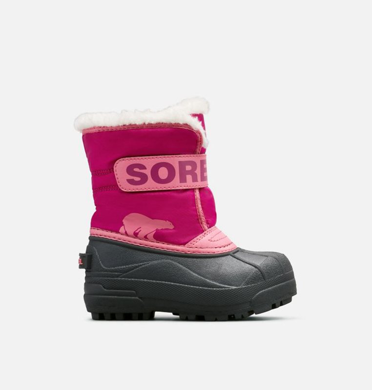 Botas Nieve Sorel Niños - Childrens Commander™ Rosas/Negras - 94172-ZRLQ